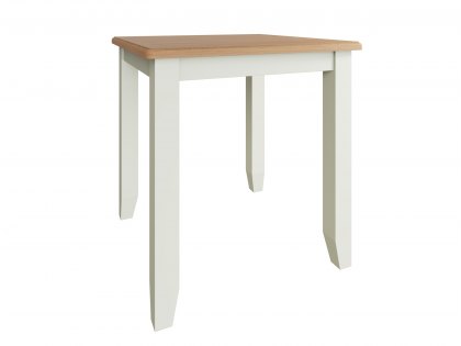 Kenmore Patterdale 75cm White and Oak Compact Wooden Dining Table (Flat Packed)