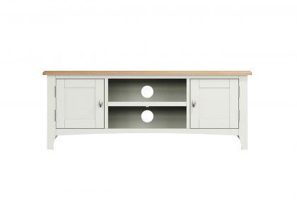 Kenmore Patterdale White and Oak 2 Door Large TV Cabinet (Assembled)