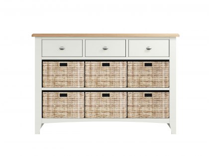 Kenmore Patterdale White and Oak 3 Drawer Sideboard (Assembled)