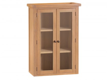 Kenmore Waverley Oak and Glass 2 Door Small Display Cabinet (Assembled)