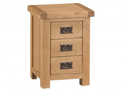 Kenmore Waverley Oak 3 Drawer Small Bedside Cabinet (Assembled)