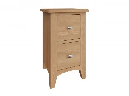 Kenmore Dakota Oak 2 Drawer Small Bedside Table (Assembled)