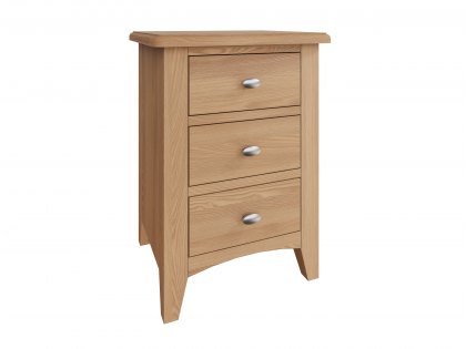 Kenmore Dakota Oak 3 Drawer Large Bedside Cabinet (Assembled)