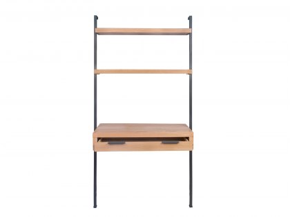 Kenmore Dyce Oak and Black 1 Drawer Ladder Desk (Flat Packed)