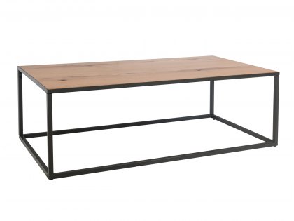 Kenmore Dyce Oak and Black Large Coffee Table (Flat Packed)