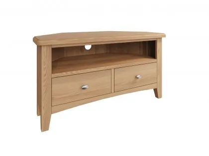 Kenmore Dakota Oak 2 Drawer Corner TV Unit (Assembled)