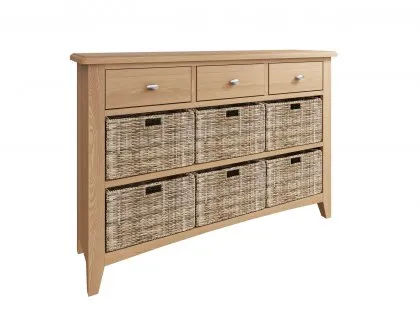 Kenmore Dakota Oak 3 Drawer Sideboard (Assembled)