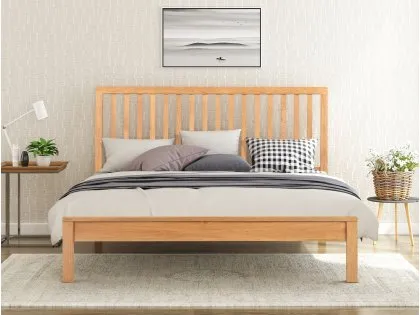 Flintshire Rowley 4ft6 Double Smoked Oak Wooden Bed Frame