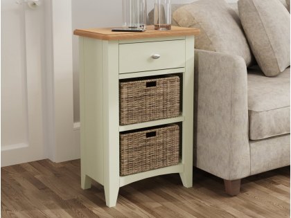 Kenmore Patterdale White and Oak 1 Drawer Small Storage Unit (Assembled)