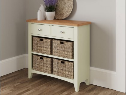 Kenmore Patterdale White and Oak 2 Drawer Compact Sideboard (Assembled)