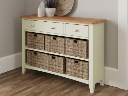 Kenmore Patterdale White and Oak 3 Drawer Sideboard (Assembled)