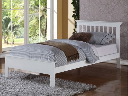 Flintshire Pentre 3ft Single White Wooden Bed Frame