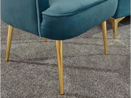 GFW Pettine Teal Fabric Accent Chair