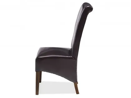 Archers Santa Clara Brown Leather Dining Chair