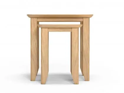 Archers Oslo Light Oak Wooden Nest of Tables (Assembled)