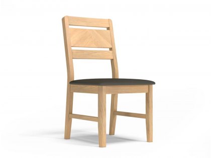 Archers Oslo Set of 2 Light Oak and Grey Wooden Dining Chairs