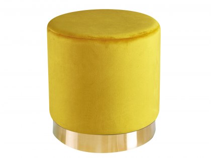 LPD Lara Ochre Yellow Upholstered Fabric Bedroom Stool