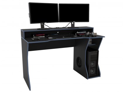 Birlea Enzo Black and Blue Gaming Computer Desk