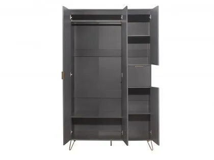 Birlea Arlo Charcoal 4 Door Wardrobe
