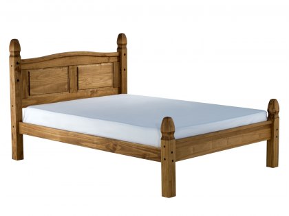 Birlea Corona 4ft6 Double Waxed Pine Wooden Bed Frame (Low Footend)