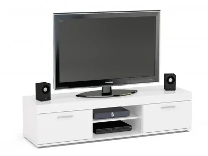 Birlea Edgeware White High Gloss TV Unit