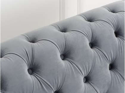 Birlea Chester Grey Velvet Fabric 2 Seater Sofa