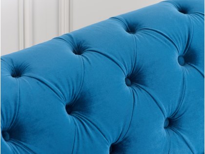 Birlea Chester Midnight Blue Velvet Fabric 3 Seater Sofa