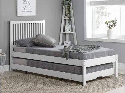 Birlea Buxton 3ft Single White Wooden Trundle Bed