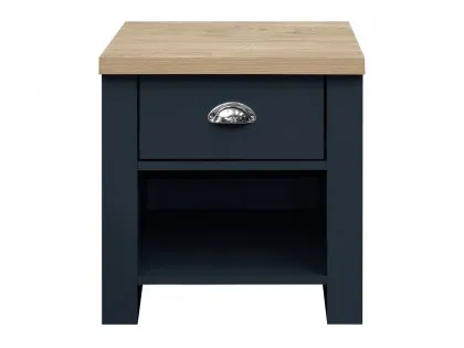 Birlea Highgate Navy and Oak Effect 1 Drawer Lamp Table