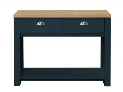 Birlea Highgate Navy and Oak Effect 2 Drawer Console Table