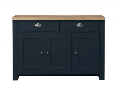 Birlea Highgate Navy and Oak Effect 3 Door 2 Drawer Sideboard