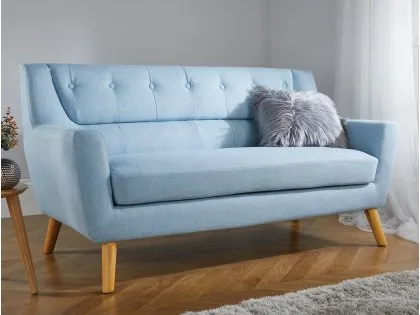 Birlea Lambeth Large Duck Egg Blue Fabric Sofa