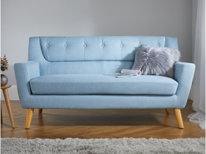 Birlea Lambeth Large Duck Egg Blue Fabric Sofa