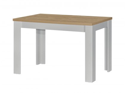 Birlea Highgate Grey and Oak Dining Table and 2 Bench Set (Flat Packed)