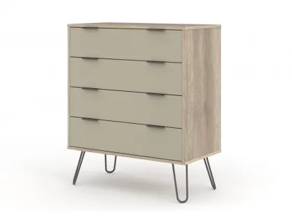 Core Augusta Driftwood and Calico 4 Drawer Chest of Drawers