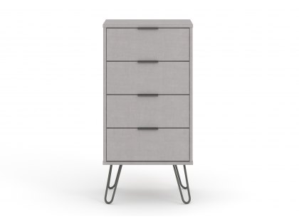 Core Augusta Grey 4 Drawer Narrow Chest of Drawers (Flat Packed)