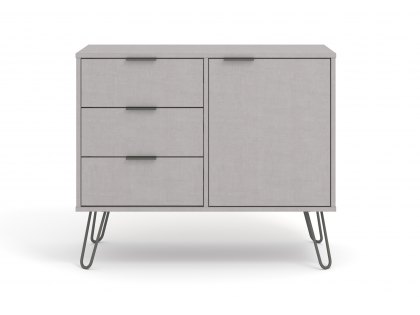 Core Augusta Grey Small Sideboard with 1 Door 3 Drawer (Flat Packed)