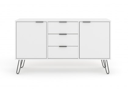 Core Augusta White Medium Sideboard with 2 Door 3 Drawer  (Flat Packed)