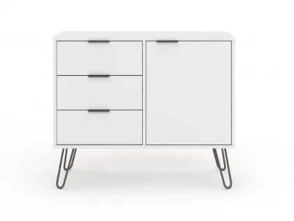 Core Augusta White Small Sideboard with 1 Door 3 Drawer
