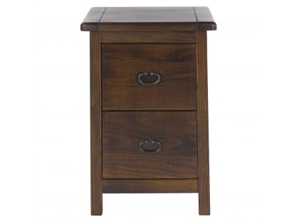 Core Boston Dark Antique 2 Drawer Petite Bedside Cabinet (Flat Packed)
