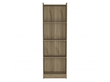 Core Brooklyn Bleached Pine Effect 4 Shelf Bookcase (Flat Packed)