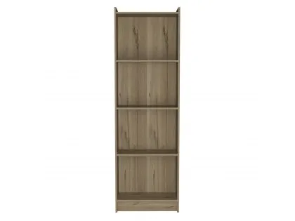 Core Brooklyn Pine Effect 4 Shelf Bookcase