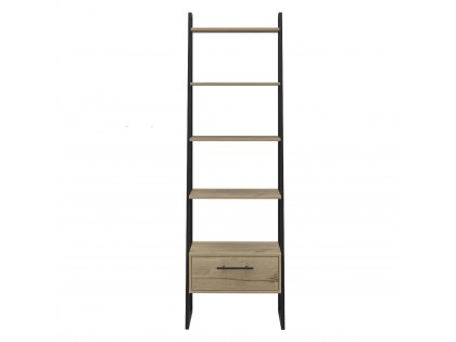 Core Brooklyn Bleached Pine Effect 1 Drawer Ladder Shelf Unit (Flat Packed)
