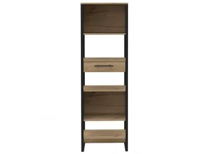 Core Brooklyn Pine Effect Tall Narrow 1 Drawer Bookcase