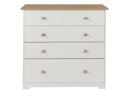 Core Colorado White and Oak 4 Drawer Chest of Drawers