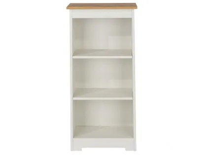 Core Colorado White and Oak Low Narrow Bookcase