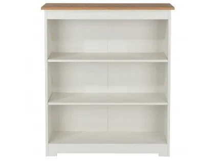 Core Colorado White and Oak Low Wide Bookcase