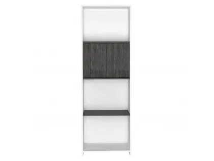 Core Dallas White and Grey Oak Bookcase