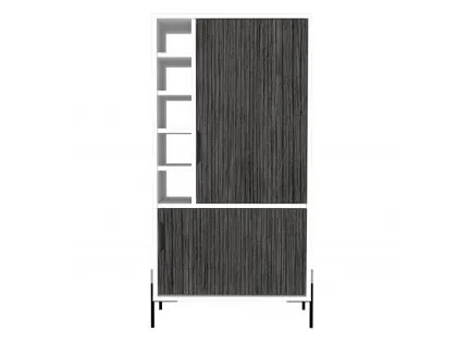 Core Dallas White and Grey Oak Drinks and Storage Bar