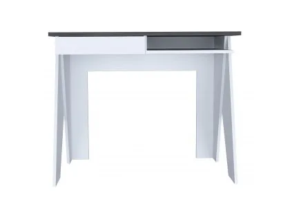 Core Dallas White and Grey Oak Home Office 1 Drawer Desk